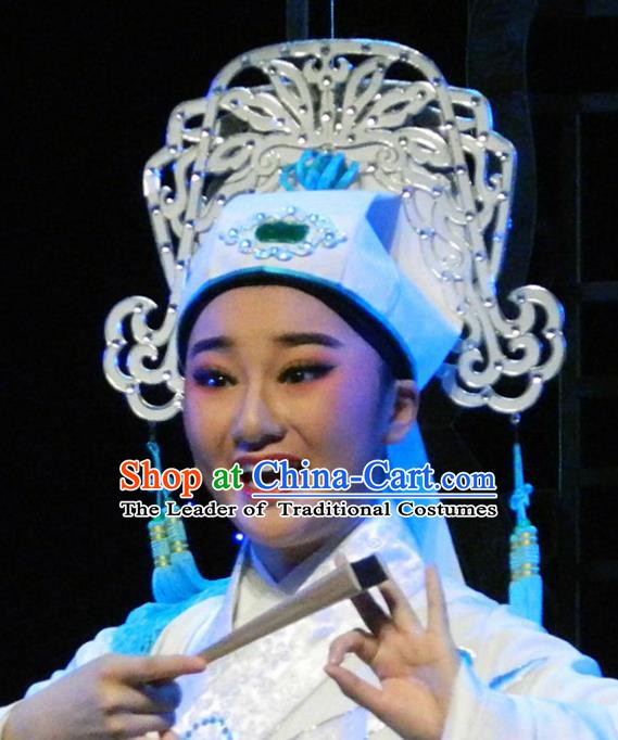 Traditional Chinese Beijing Opera Scholar Young Men Hats Peking Opera Niche Headwear