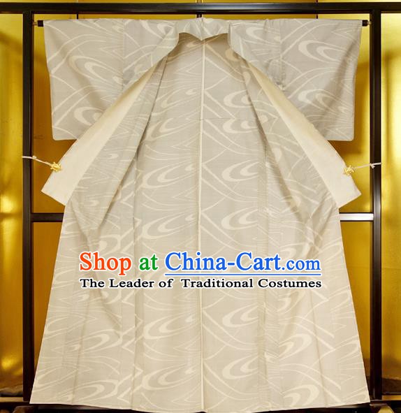Japan Traditional Furisode Kimonos Costume Japanese White Yukata Dress for Women