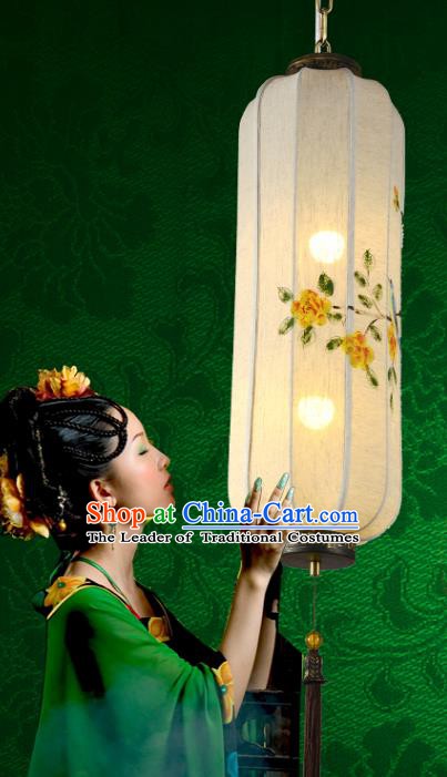 Traditional Chinese Ancient Palace Lantern Ceiling Lamp Hand Painting Lanern