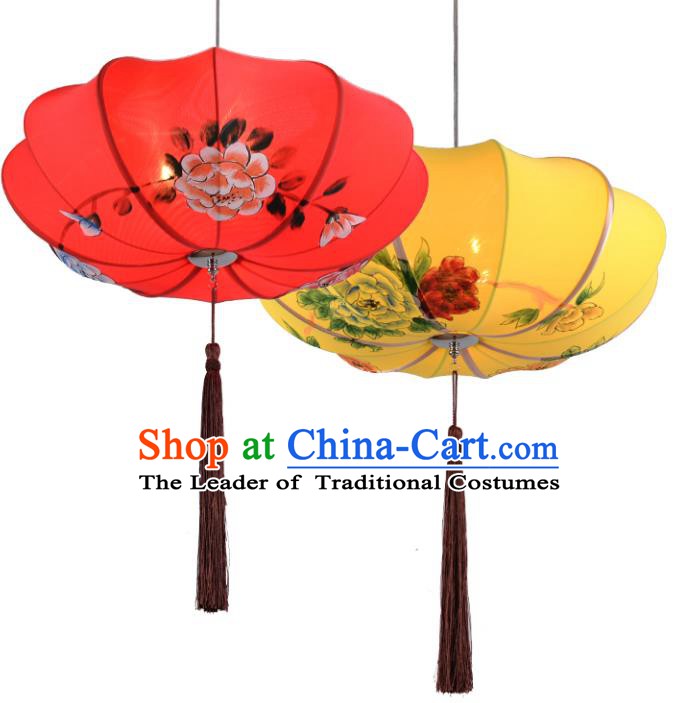 Asian China Traditional Handmade Lantern Spring Festival Lanterns Ceiling Lamp Ancient Palace Lanern