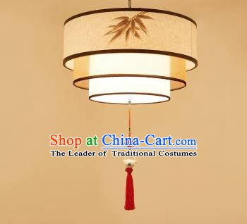Traditional China Handmade Lantern Ancient Printing Bamboo Hanging Lanterns Palace Ceiling Lamp