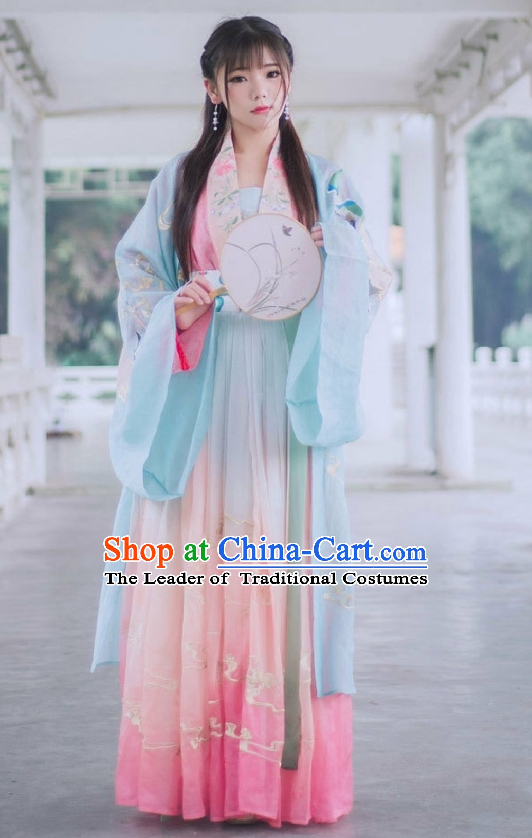 Chinese Traditional Hanfu Clothing Garment Complete Set for Women