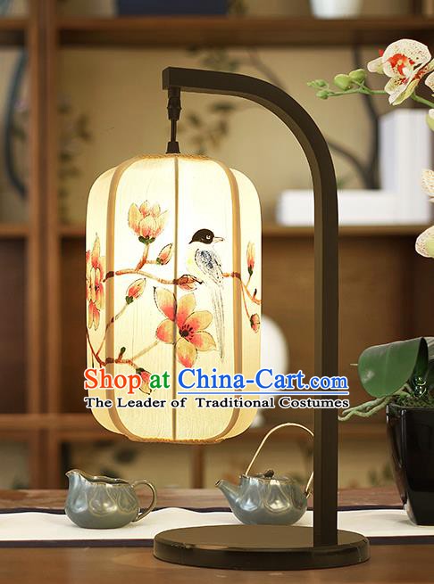Asian China Style Lanterns Traditional Chinese Ancient Birds Flowers Desk Lamp Palace Lantern