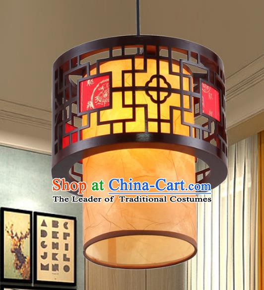 Chinese Handmade Wood Lantern Traditional Palace Ceiling Lamp Ancient Hanging Lanterns