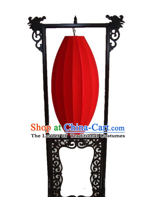 Asian China Handmade Red Floor Lanterns Traditional Ancient Wood Palace Lantern