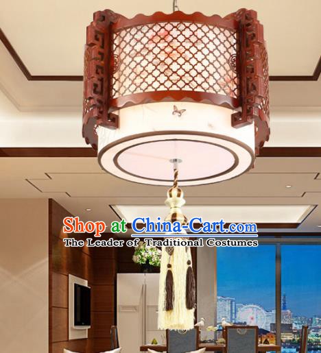 Chinese Handmade Hanging Lantern Traditional Palace Wood Ceiling Lamp Ancient Lanterns