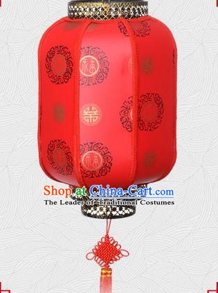 Chinese Handmade Palace Lantern Traditional Longevity Character Hanging Lantern Red Ceiling Lamp Ancient Lanterns