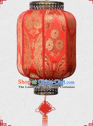 Chinese Handmade Palace Lantern Traditional Phoenix Flower Hanging Lantern Red Ceiling Lamp Ancient Lanterns