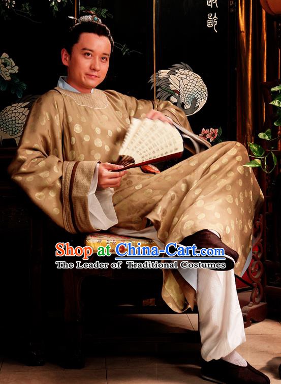 Chinese Ancient Novel Dream of the Red Chamber Aristocratic Childe Jia Lian Costume for Men