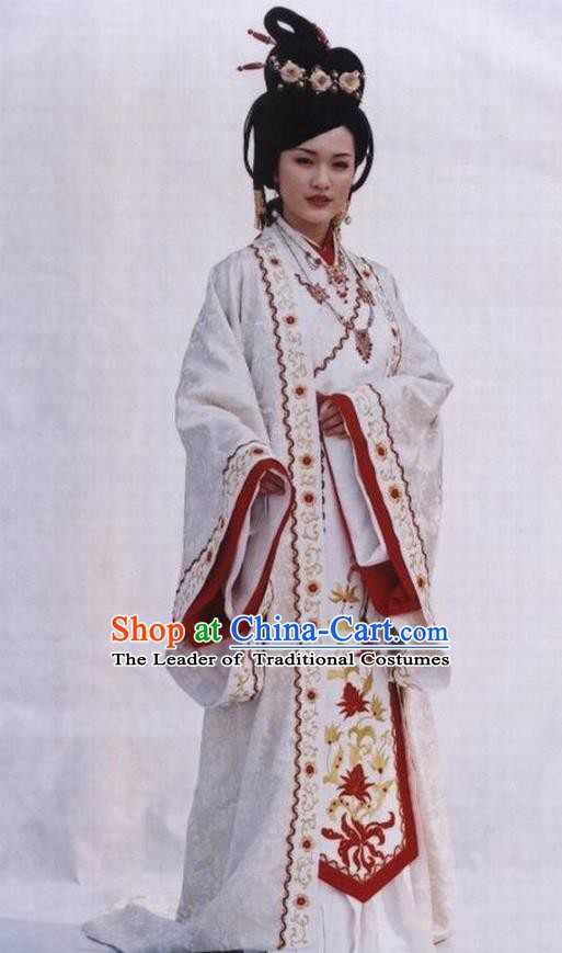 Chinese Ancient Queen Costume Ming Dynasty Empress Zhang Embroidered Dress for Women