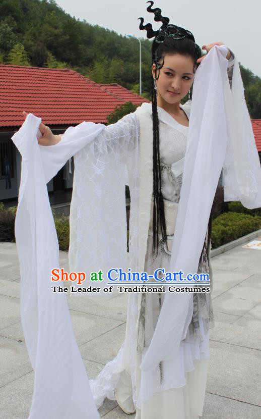 Chinese Ancient Ming Dynasty Dance Dress Fairy Embroidered Historical Costume for Women