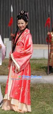 Chinese Ancient Song Dynasty Courtesan Dress Replica Costume for Women
