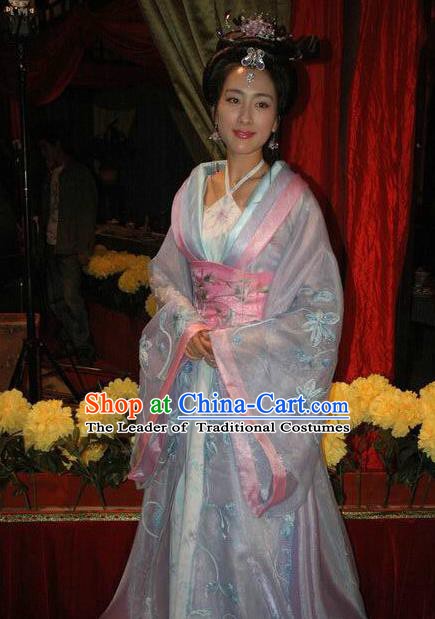 Chinese Ancient Song Dynasty Courtesan Li Shishi Embroidered Replica Costume for Women