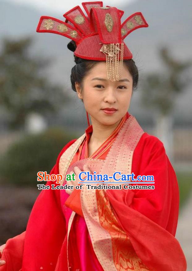 Ancient Chinese Song Dynasty Wedding Dress Swordswoman Replica Costume for Women