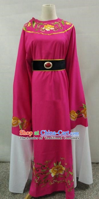 Traditional Chinese Beijing Opera Niche Water Sleeve Rosy Robe Peking Opera Young Men Costume for Adults