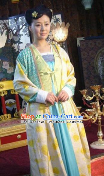 Chinese Ancient Tang Dynasty Court Lady Hanfu Dress Historical Costume for Women