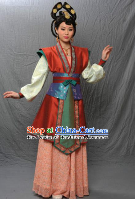Chinese Ancient Tang Dynasty Courtesan Dance Hanfu Dress Historical Costume for Women