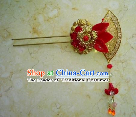 Chinese Ancient Hair Accessories Hanfu Hairpins Butterfly Golden Step Shake for Women