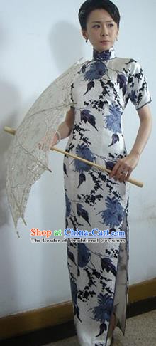 Chinese Republic of China Young Mistress Costume Cheongsam Qipao Dress for Women