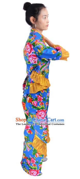 Traditional Chinese Miao Nationality Dance Clothing Hmong Ethnic Minority Costumes and Headwear