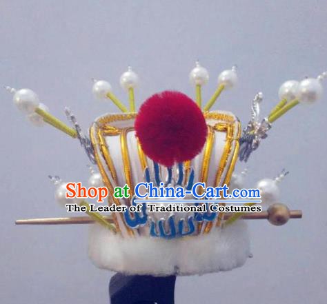 Traditional Chinese Beijing Opera Niche Hair Accessories Peking Opera Prince Hair Crown Headwear