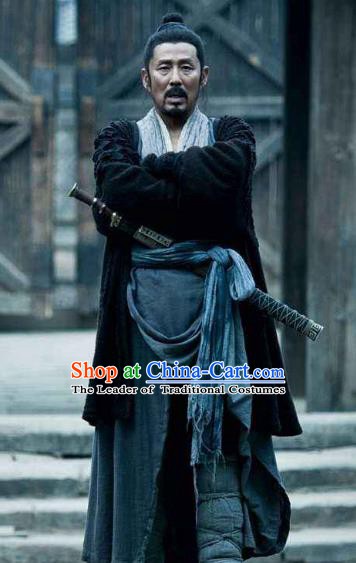 Ancient Chinese Han Dynasty Peasant Uprising Leader Liu Bang Historical Costume for Men