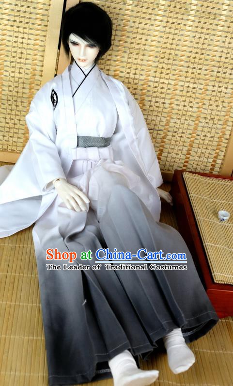 Traditional Asian Japan Costume Japanese Prince Kimono Haori Hakama Clothing for Men