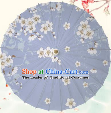 Chinese Traditional Artware Lilac Paper Umbrella Classical Dance Printing Peach Blossom Oil-paper Umbrella Handmade Umbrella