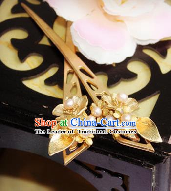 Chinese Handmade Classical Hair Accessories Hairpin Hair Stick Hanfu Pearls Hairpins for Women