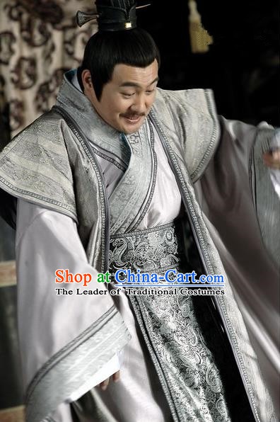 Chinese Ancient Han Dynasty Feudatory King Liu Zhang Replica Costume for Men