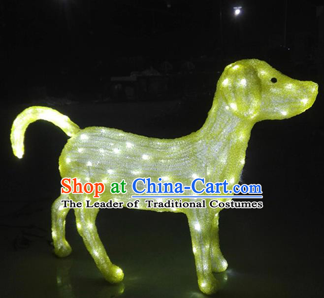 Traditional Handmade Chinese Zodiac Dog Electric LED Lights Lamps Lamp Decoration