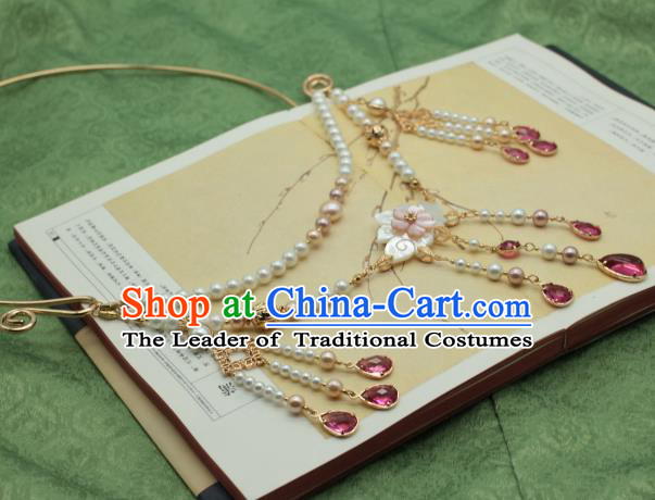 Traditional Chinese Ancient Handmade Necklace Hanfu Tassel Necklets for Women