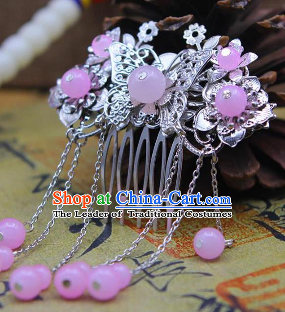 Chinese Ancient Hair Accessories Hanfu Hairpins Traditional Butterfly Hair Comb Headwear for Women