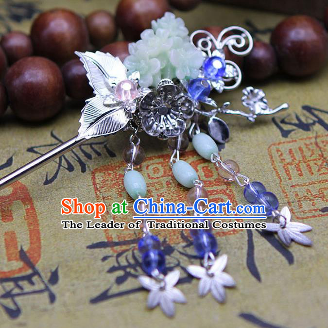 Chinese Ancient Hair Accessories Hanfu Hairpins Traditional Palace Butterfly Step Shake Headwear for Women