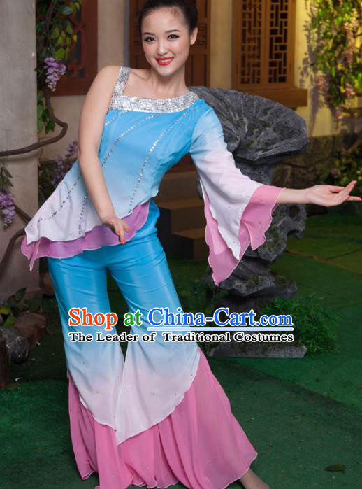 Traditional Chinese Folk Dance Classical Dance Costume, China Stage Performance Dress Clothing for Women