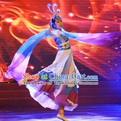 Chinese Traditional Folk Dance Costume, China Classical Dance Yangko Dance Clothing for Women