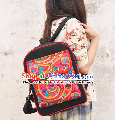 Chinese Traditional Embroidery Craft Embroidered Backpack Bags Handmade Handbag for Women