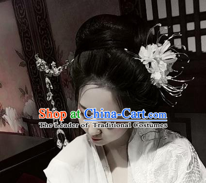 Chinese Traditional Ancient Hair Accessories Classical Equinox Flower Hair Clips Hanfu Hairpins for Women