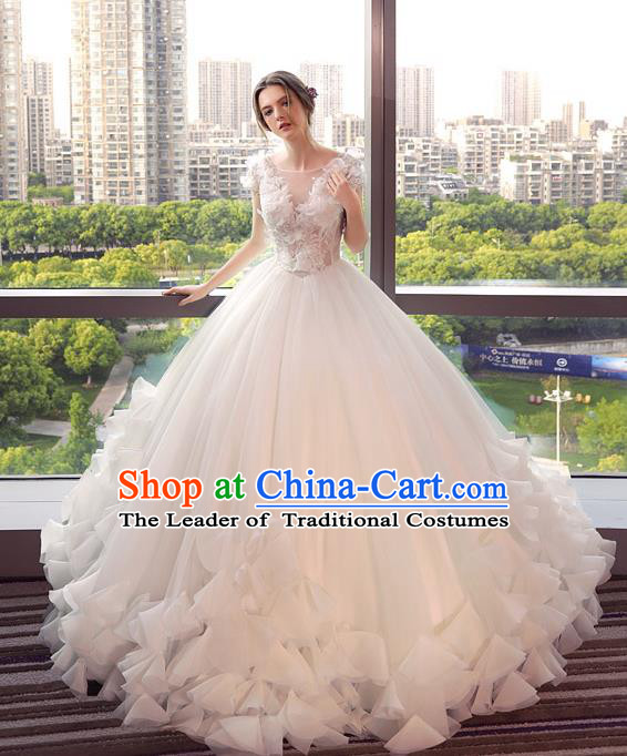 Top Grade Advanced Customization Wedding Dress Bridal Veil Wedding Gown Costume for Women
