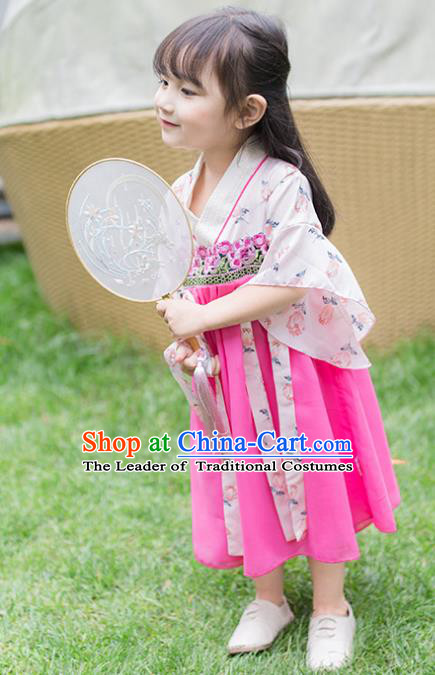 Chinese Ancient Costume Children Hanfu Dress Classical Dance Stage Performance Clothing for Kids
