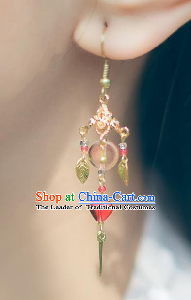 China Ancient Palace Accessories Classical Earrings Chinese Traditional Jewelry Hanfu Eardrop for Women