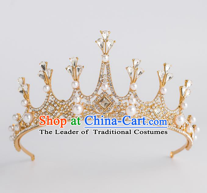 Baroque Bride Hair Accessories Classical Wedding Royal Crown Princess Imperial Crown Headwear for Women