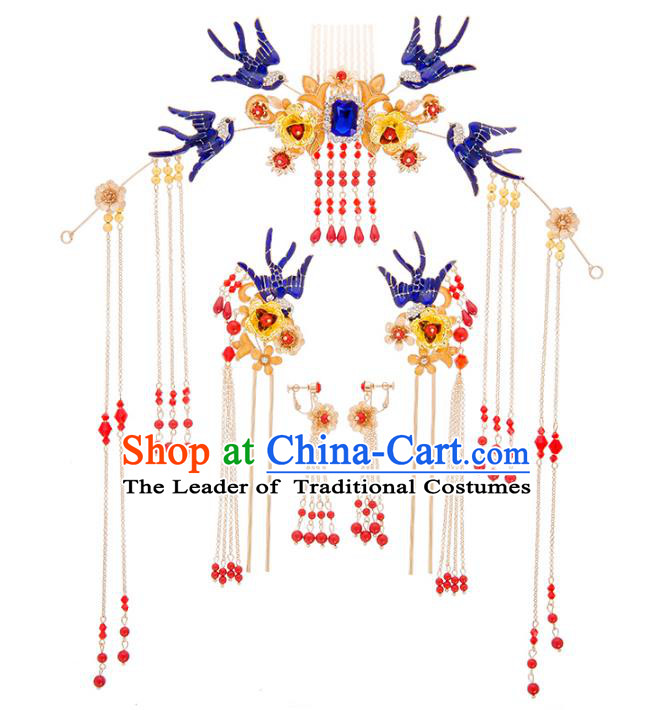 Chinese Ancient Style Hair Jewelry Accessories Cosplay Hairpins Headwear Hair Crown Headdress for Women