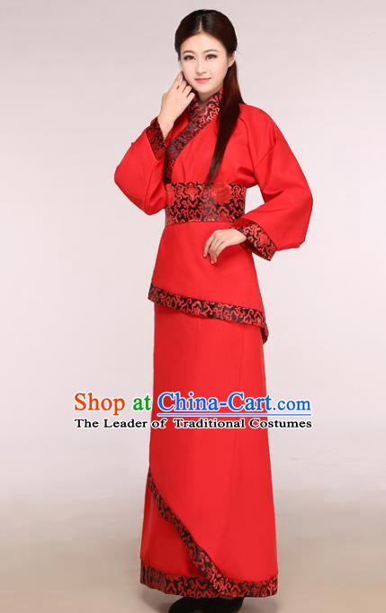 Chinese Traditional Wedding Hanfu Dress Ancient Han Dynasty Princess Costume for Women