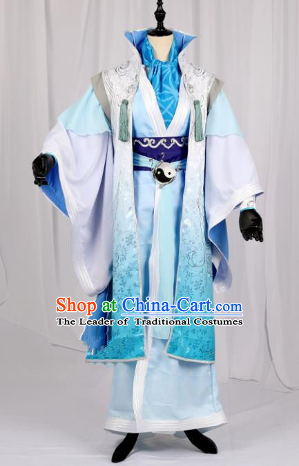 Traditional Chinese Ancient Costume Cosplay Swordsman Hanfu Clothing for Men