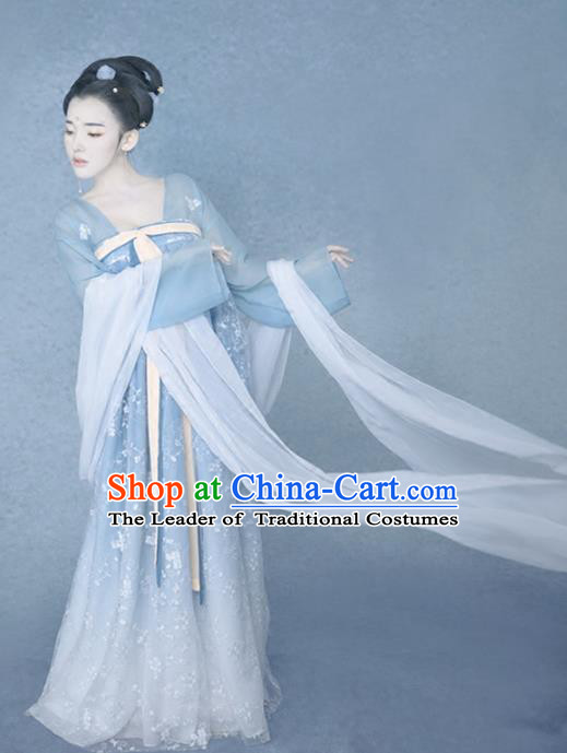 Chinese Traditional Tang Dynasty Palace Lady Hanfu Dress Ancient Princess Costume for Women