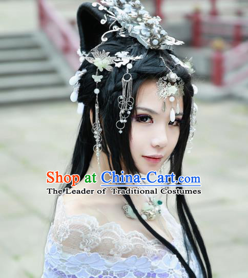 Chinese Traditional Handmade Hair Accessories Step Shake Ancient Hairpins Complete Set for Women