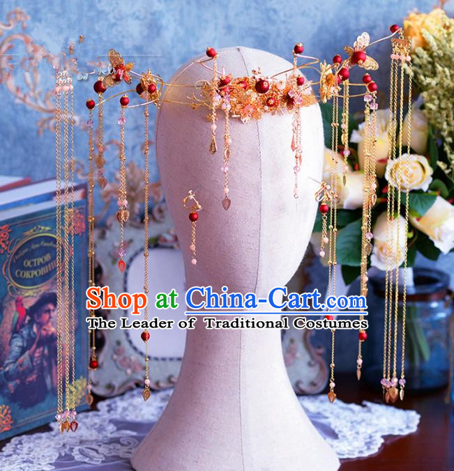 Chinese Ancient Handmade Hair Accessories Traditional Phoenix Coronet Hairpins for Women
