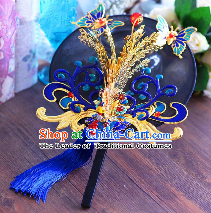 Chinese Handmade Jewelry Accessories Palace Fans Hanfu Round Fans for Women