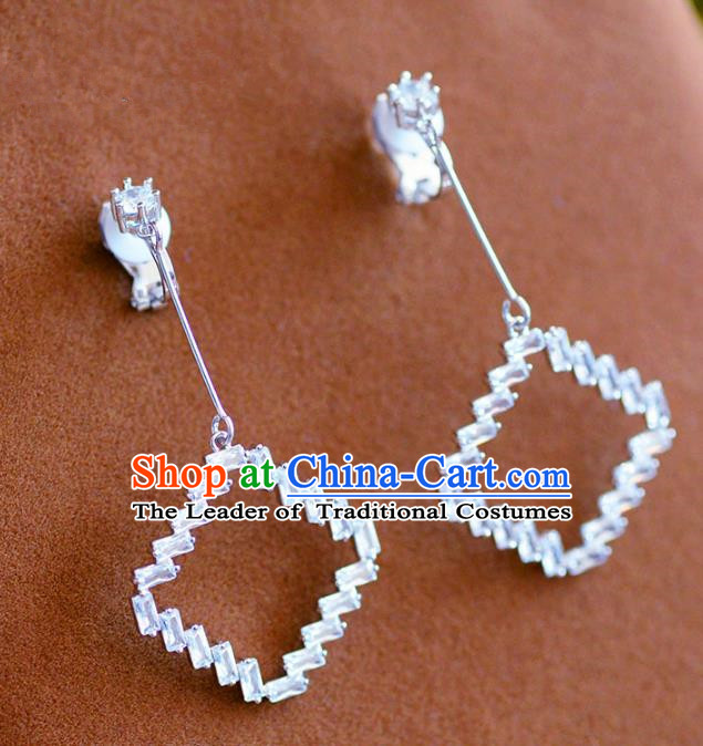 Top Grade Handmade Wedding Jewelry Accessories Zircon Earrings for Women